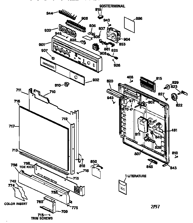 Escutcheon & door assembly