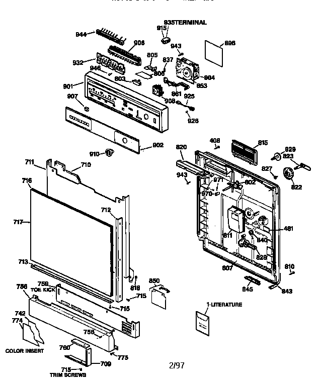 ESCUTCHEON & DOOR ASSEMBLY