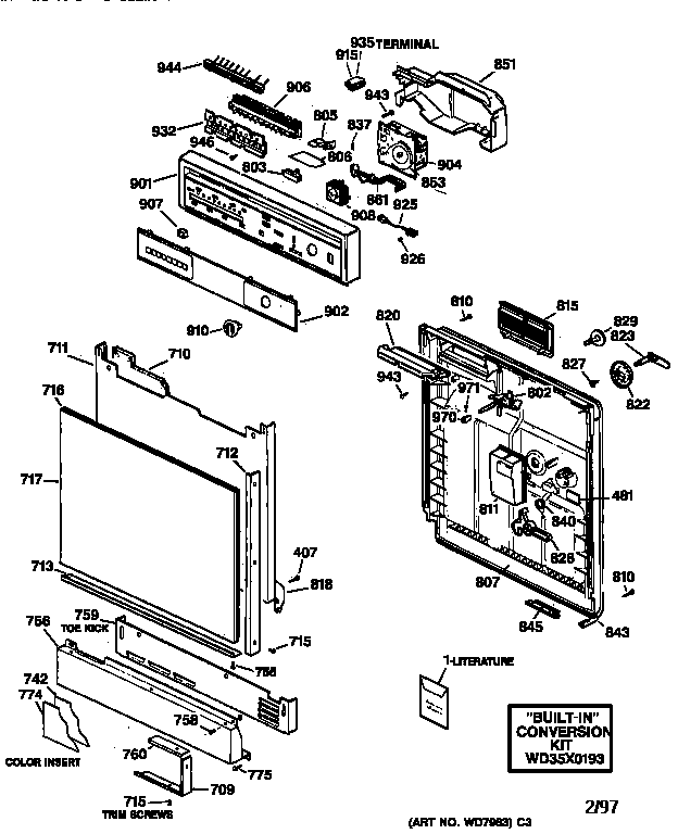 Escutcheon & door assembly