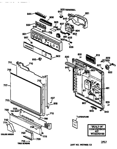 Escutcheon & door assembly