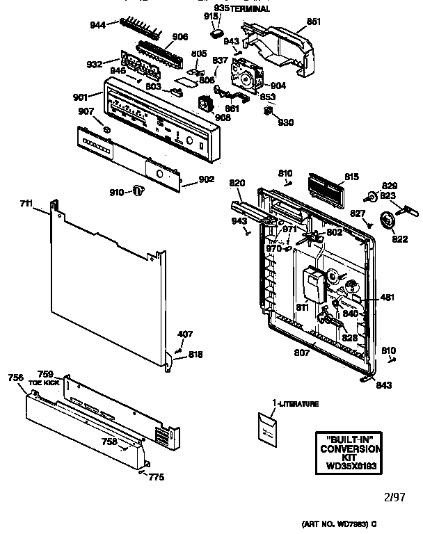 Escutcheon & door assembly