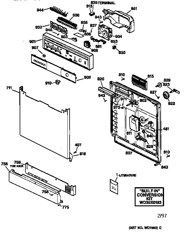Escutcheon & door assembly