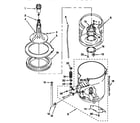 Kenmore 11094518401 agitator, basket and tub diagram