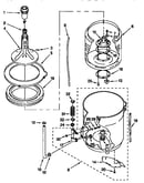 Agitator, basket and tub