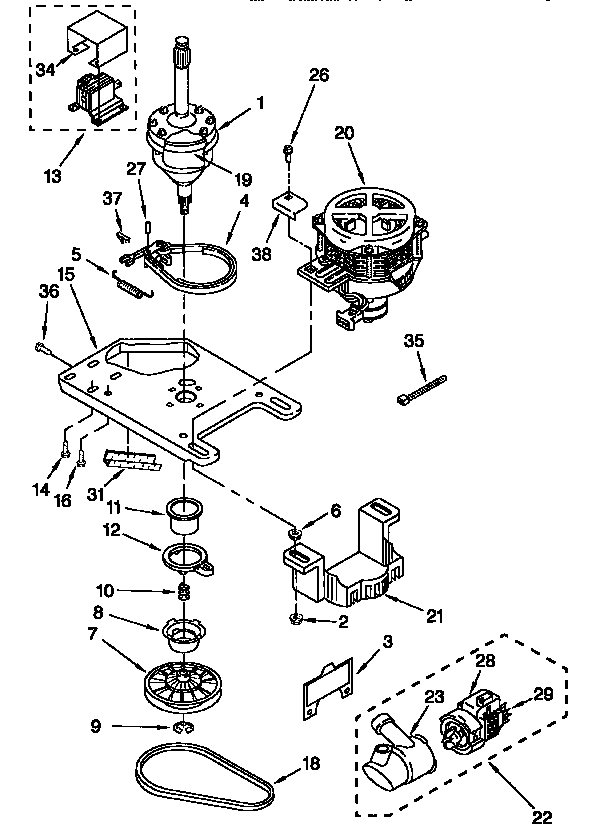 Motor and pump
