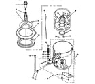 Kenmore 11094572201 agitator, basket and tub diagram