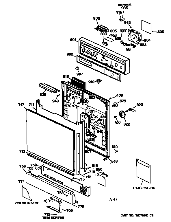 Escutcheon & door assembly