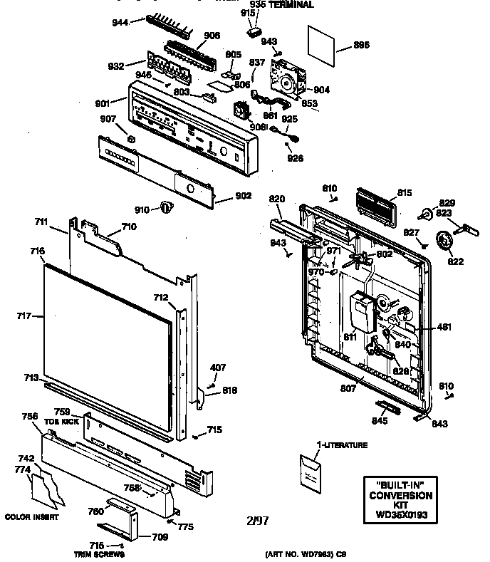 Escutcheon & door assembly