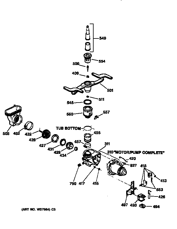 Motor-pump mechanism