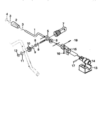 Chute control rod