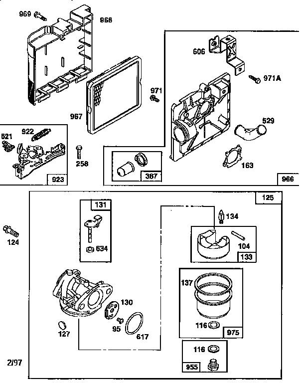 CARBURETOR AND AIR CLEANER ASSEMBLY