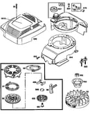 Rewind starter and blower housing