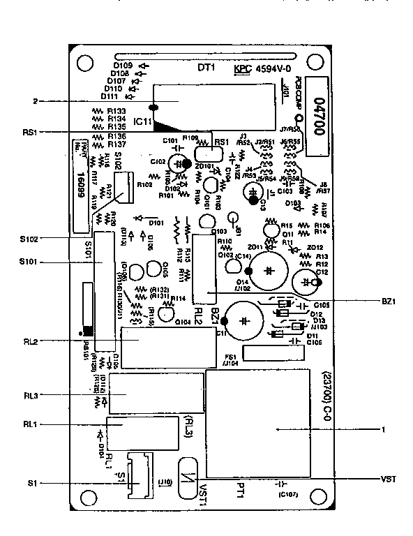 POWER AND CONTROL CIRCUIT BOARD