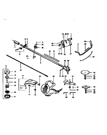 T-handel and drive ashaft