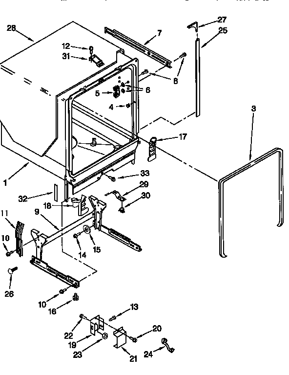Tub and frame