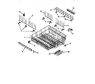 KitchenAid KUDS24SEWH1 upper rack and track diagram