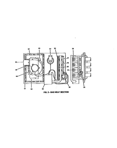 Gas heat section