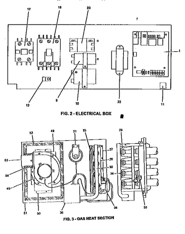 Electrical/ gas heat section