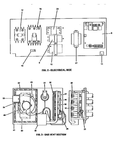 Electrical/gas heat section