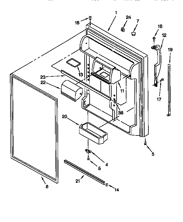 Refrigerator door