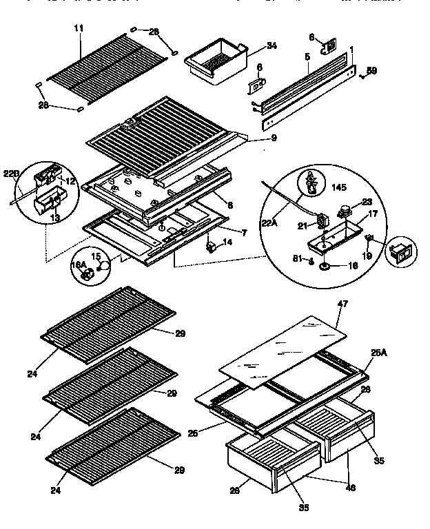 Shelves and accessories