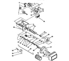 KitchenAid KSUS25QDWH01 motor and ice container diagram