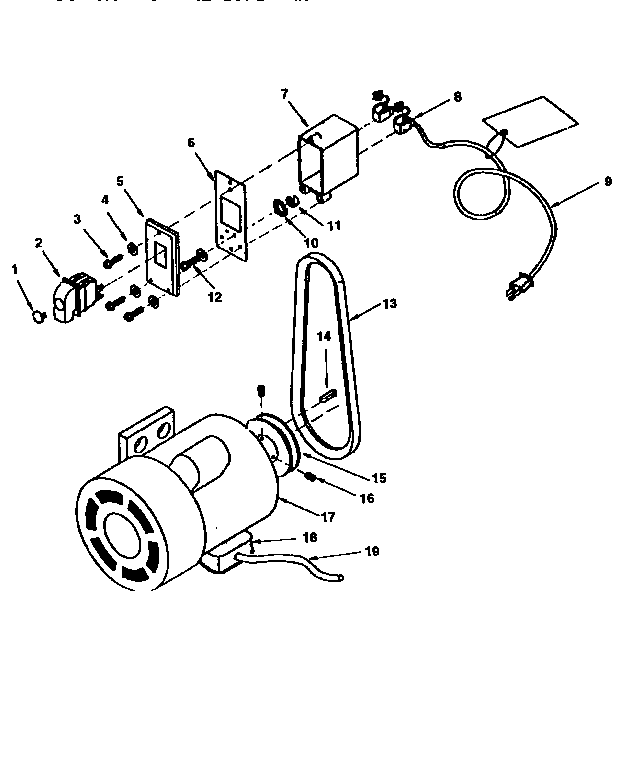 Switch and motor assembly