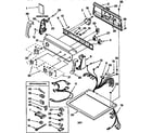 Kenmore 11076912691 top and console diagram