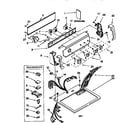 Kenmore 11067832790 top and console diagram