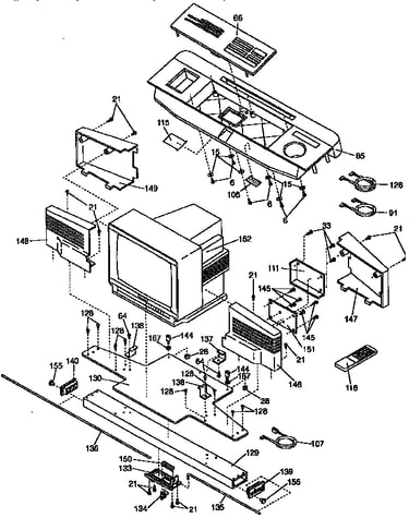 Console base and monitor assembly