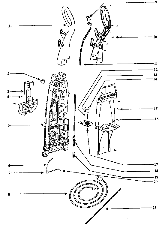 HANDLE AND BAG HOUSING