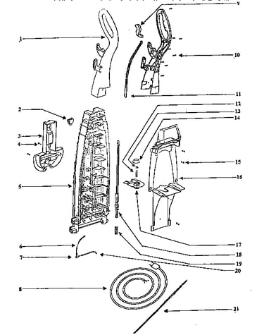 Handle and bag housing