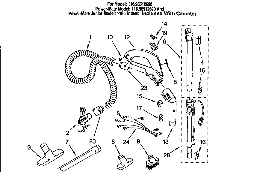 Hose and attachment