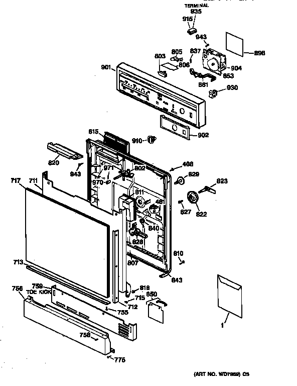 ESCUTCHEON & DOOR ASSEMBLY