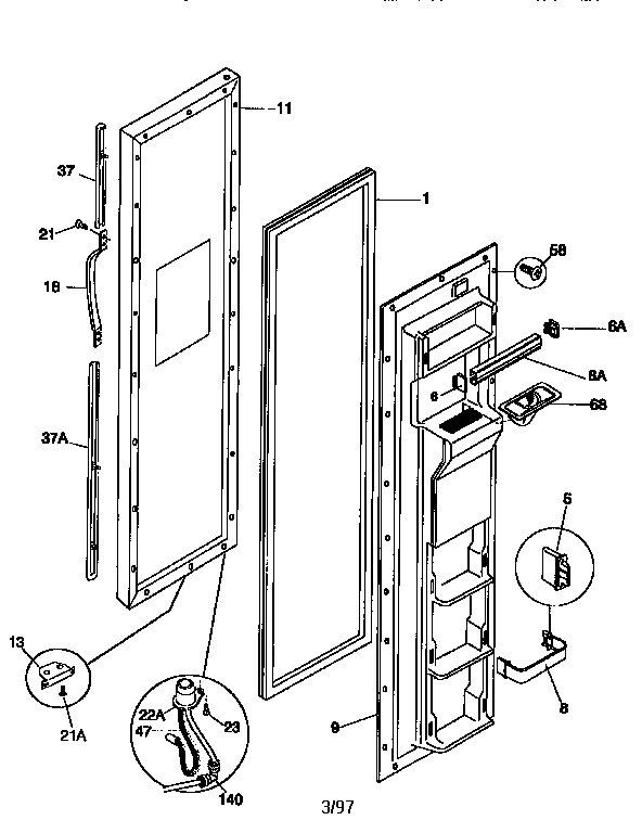Freezer door