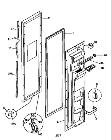 Freezer door