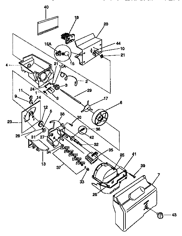 Ice bucket/auger