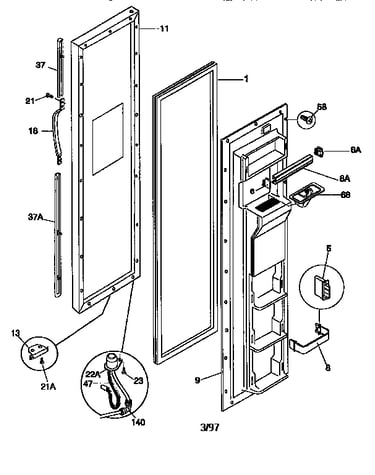 Freezer door