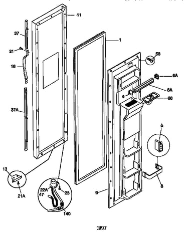 Freezer door