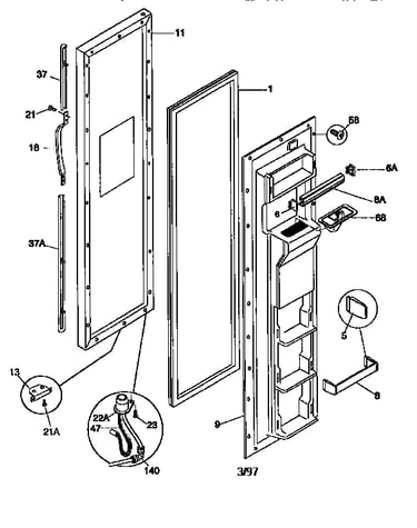 Freezer door