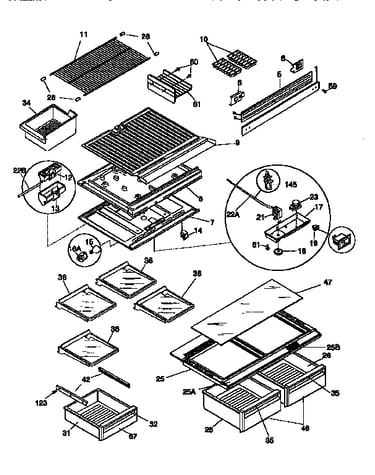 Shelving and drawers