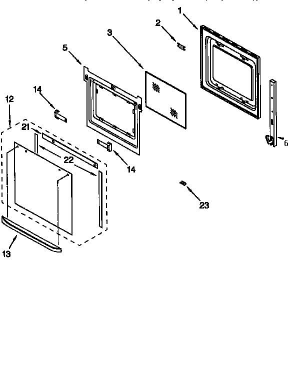 Lower oven door