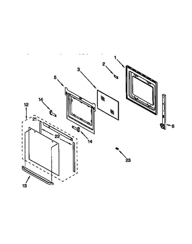 Lower oven door