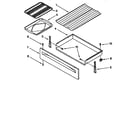 Whirlpool RF364BXEZO drawer and broiler diagram