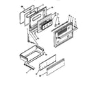 Whirlpool SF378PEWQ1 oven door and drawer diagram