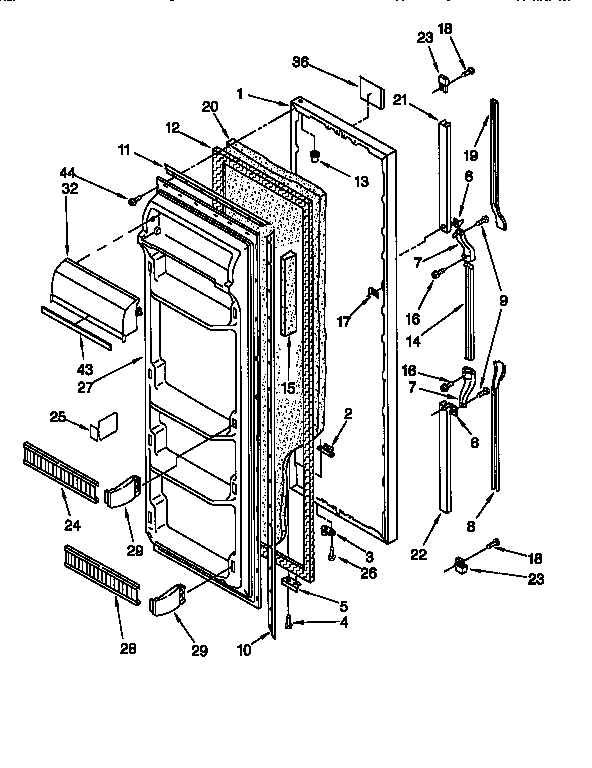 Refrigerator door