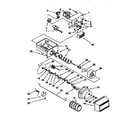 Whirlpool ED22DSXEW01 motor and ice container diagram