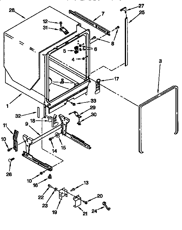 Tub and frame