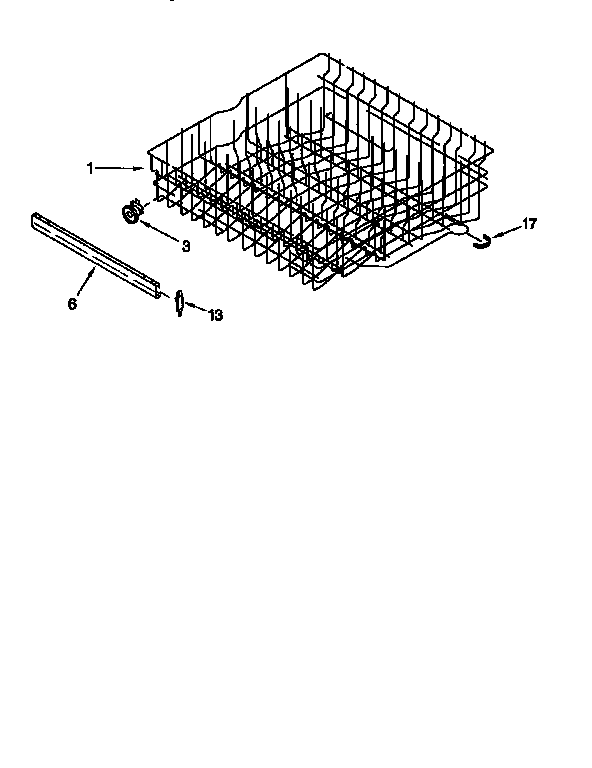 Upper rack and track