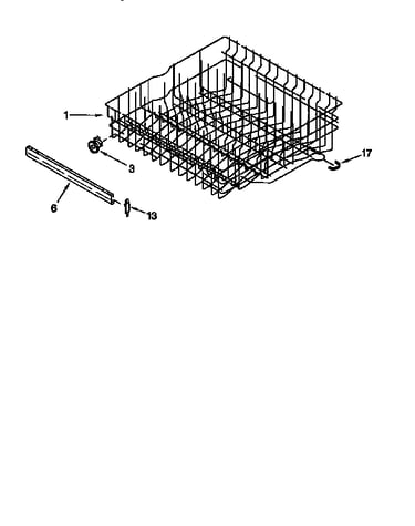 Upper rack and track